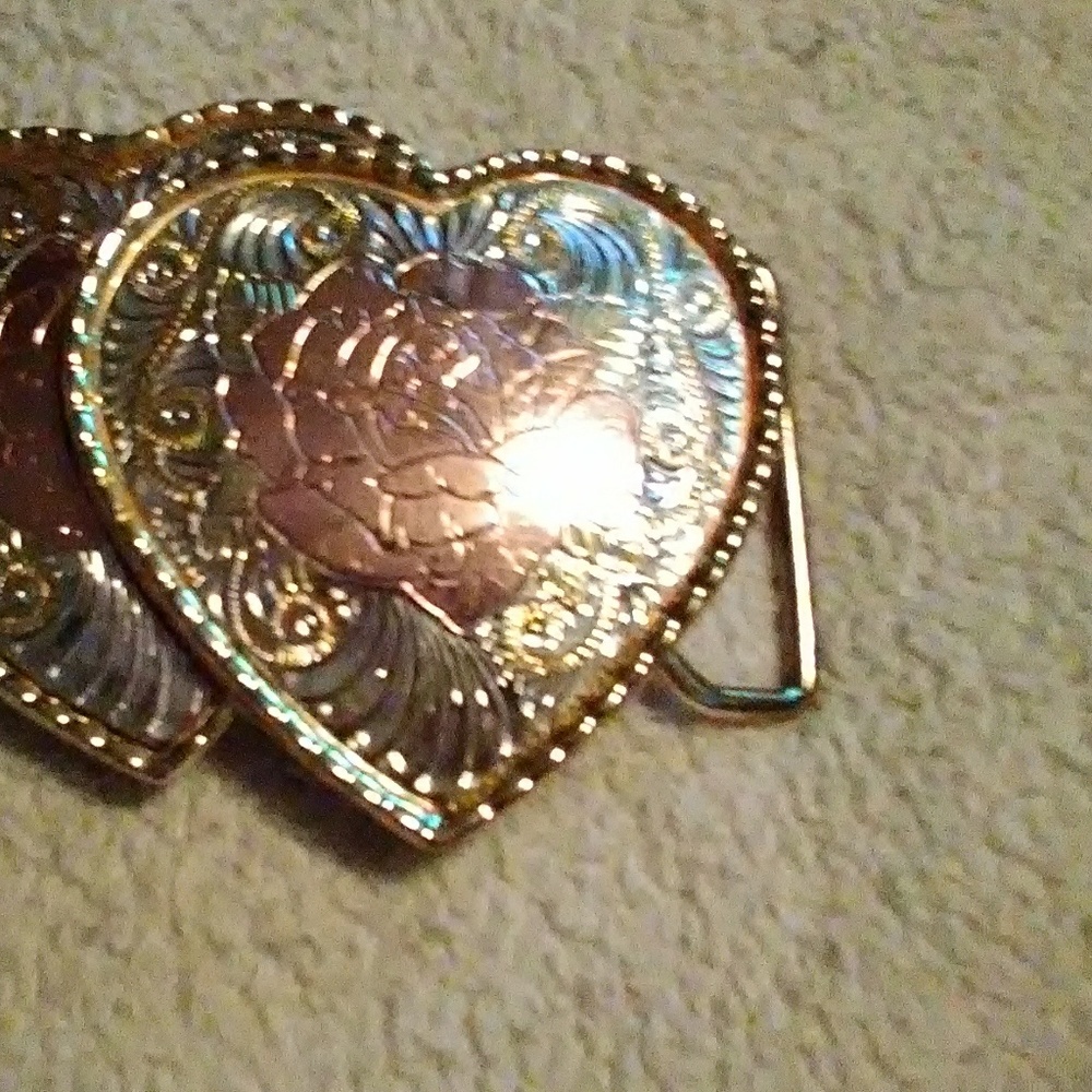 Double Heart Buckle , Pre-owned .